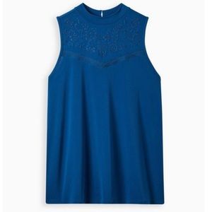 Torrid NWT studio crepe size 1 blue top